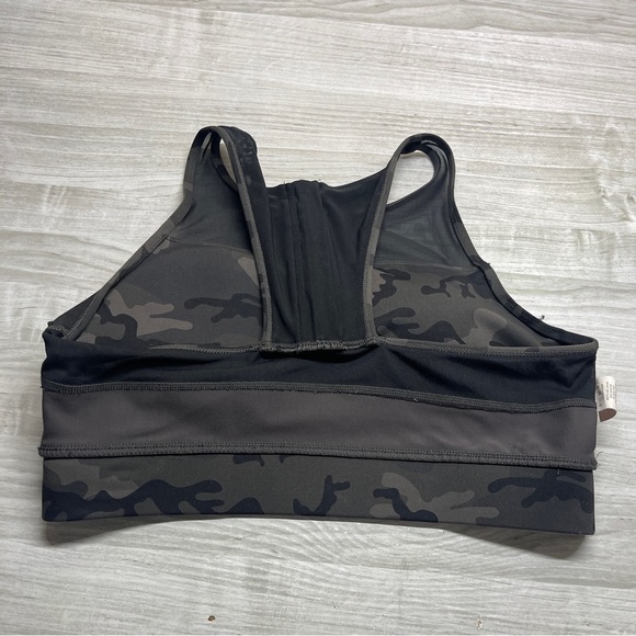 Zyia Active Camouflage Black Racerback Sports Bra Removable Pads Women’s size XL - Picture 10 of 14